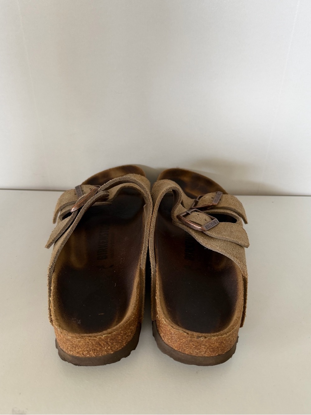 Birkenstock Women’s Arizona Suede Sandals in Taupe Size 39 or US 8-8.5 - Picture 4 of 6